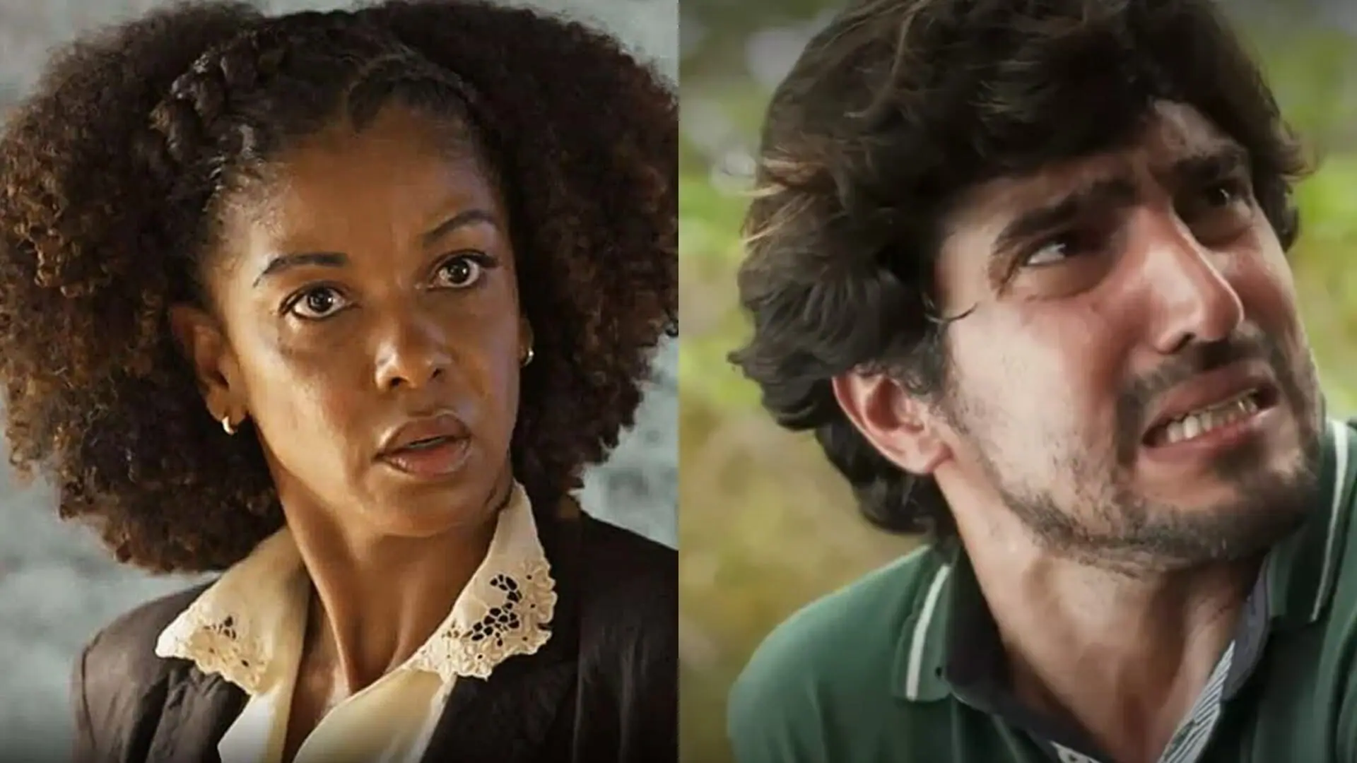 Dagmar (Heloísa Jorge) e Tertulinho (Renato Góes) de Mar do Sertão