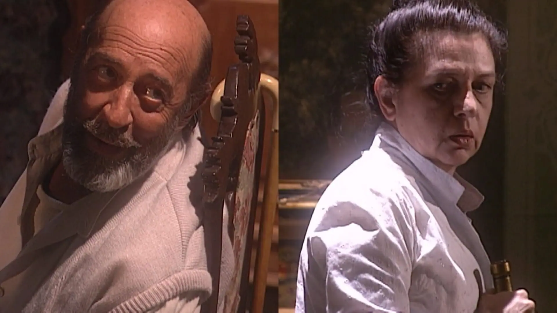 Geremias (Raul Cortez) e Judite (Walderez de Barros) de O Rei do Gado