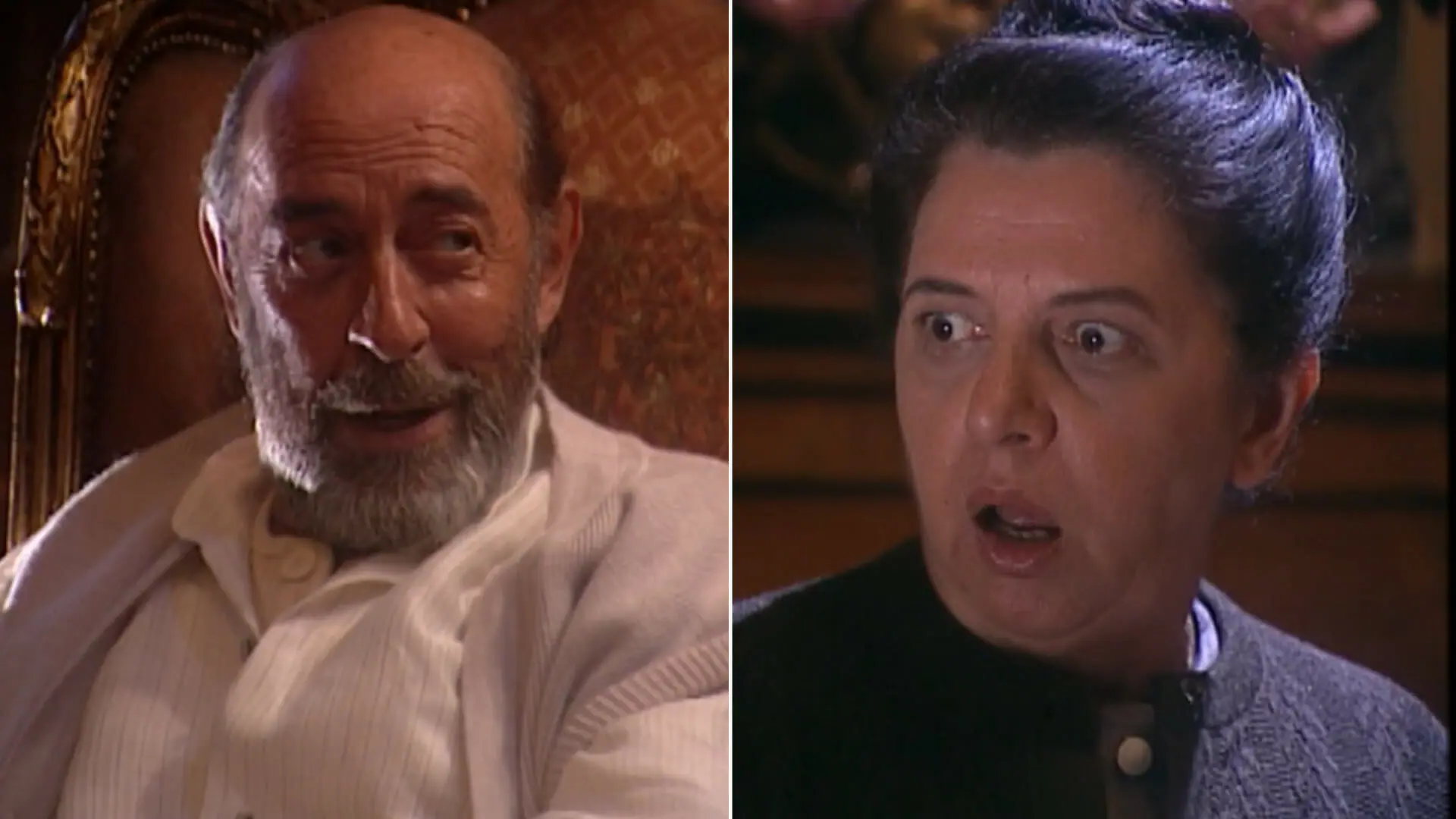 Geremias (Raul Cortez) e Judite (Walderez de Barros) em O Rei do Gado