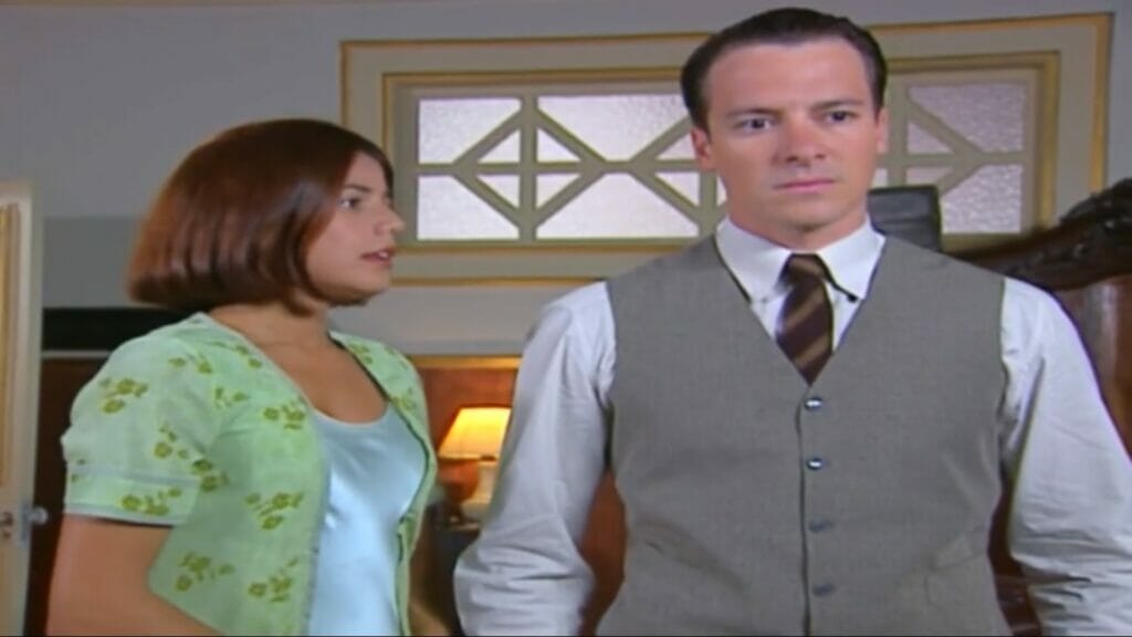 Graça (Nívea Stelmann) e Guilherme (Rodrigo Faro) de Chocolate com Pimenta