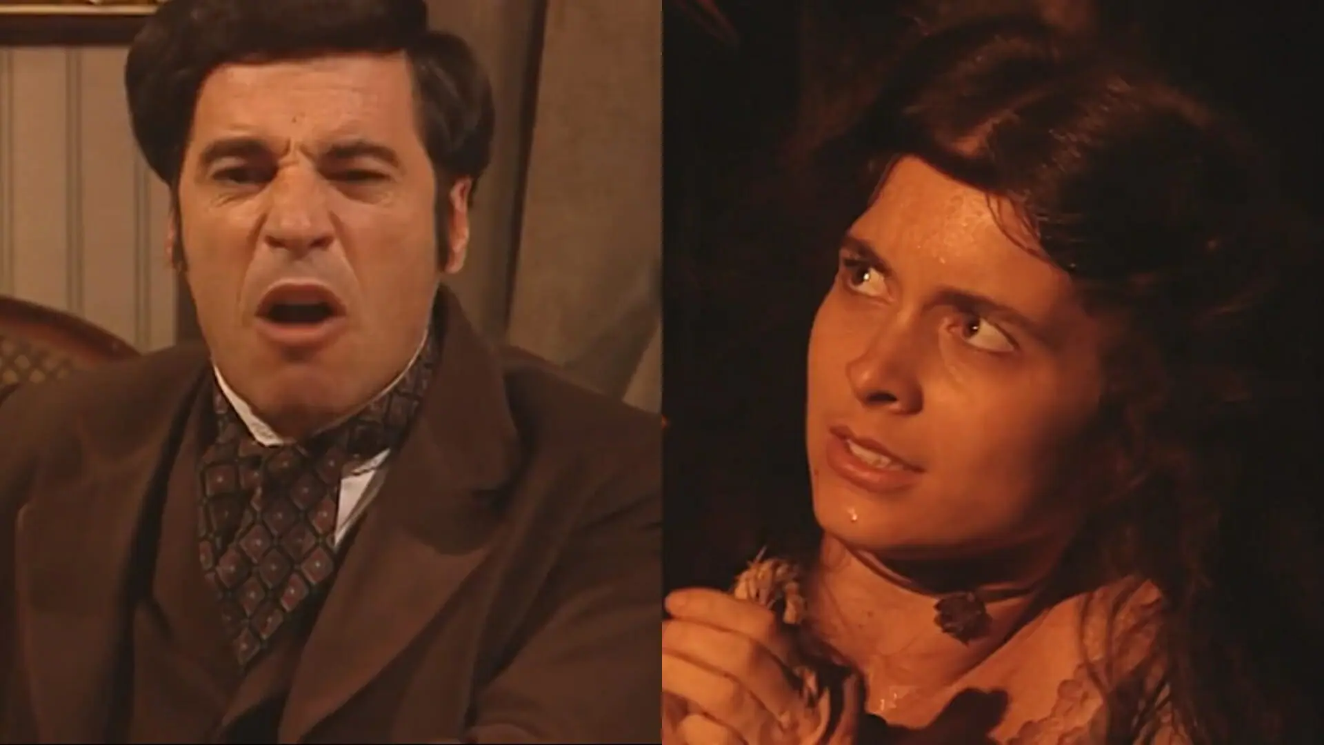 Higino Ventura (Paulo Betti) e Olívia (Cláudia Abreu) de Força de Um Desejo