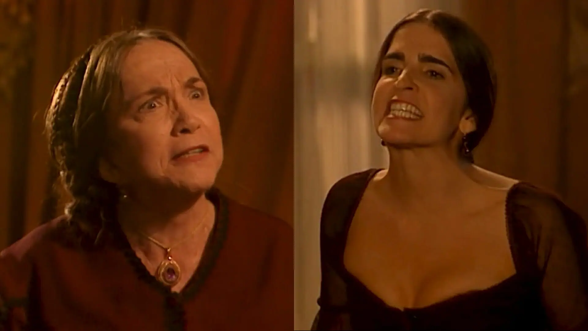 Idalina (Nathália Timberg) e Ester (Malu Mader) de Força de Um Desejo