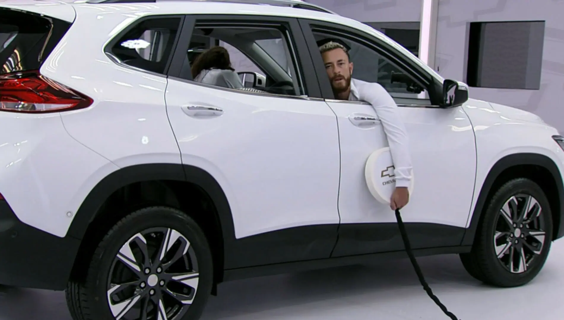 Fred no Carro Branco do BBB 23 (Reprodução: Globoplay)