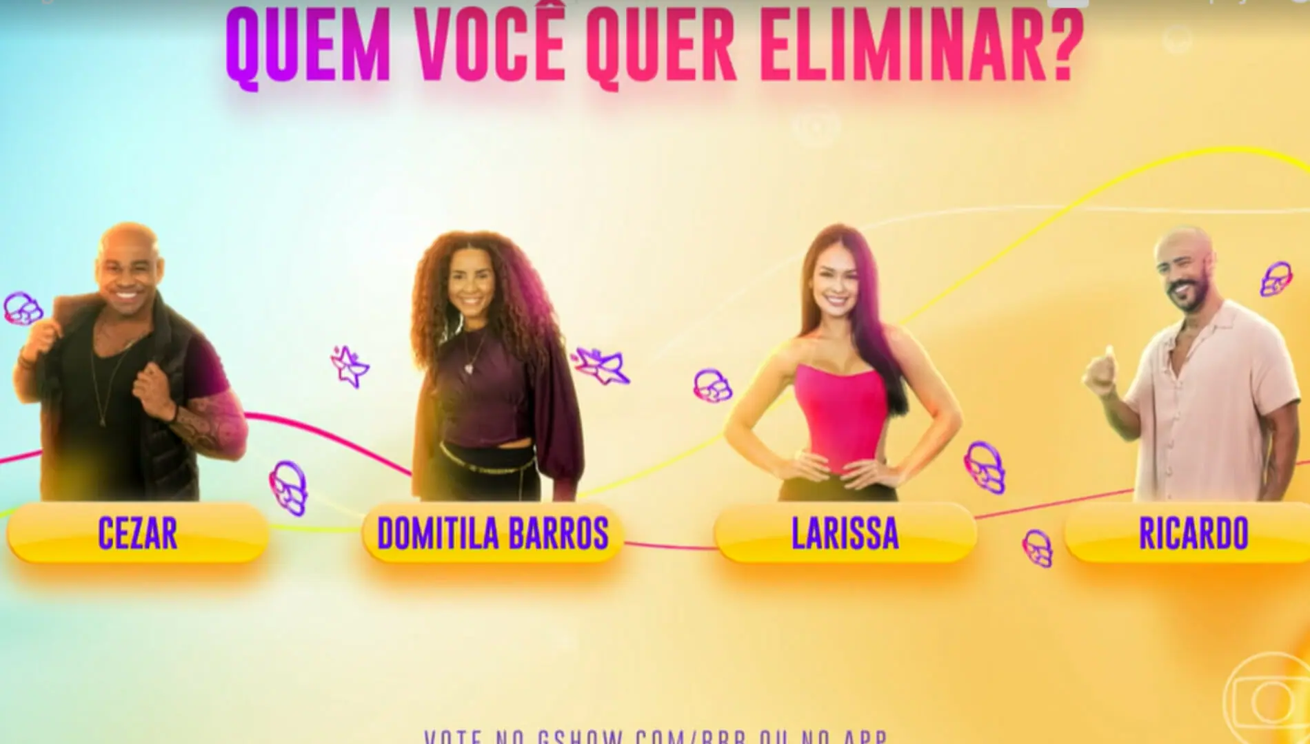 Cezar, Domitila, Larissa e Ricardo estão no Paredão do BBB 23