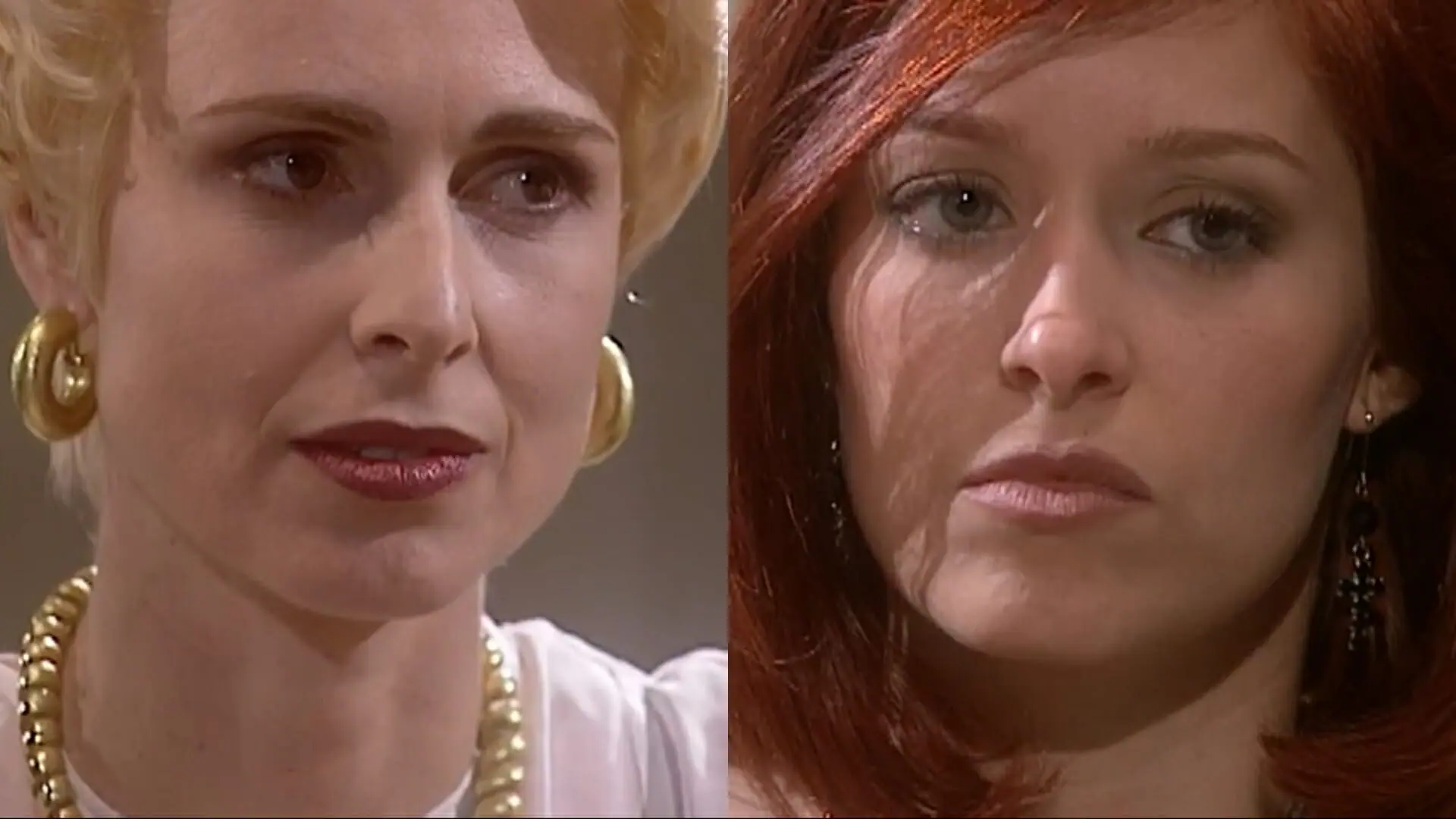 Léia (Silvia Pfeifer) e Marita (Luciana Vendramini) de O Rei do Gado
