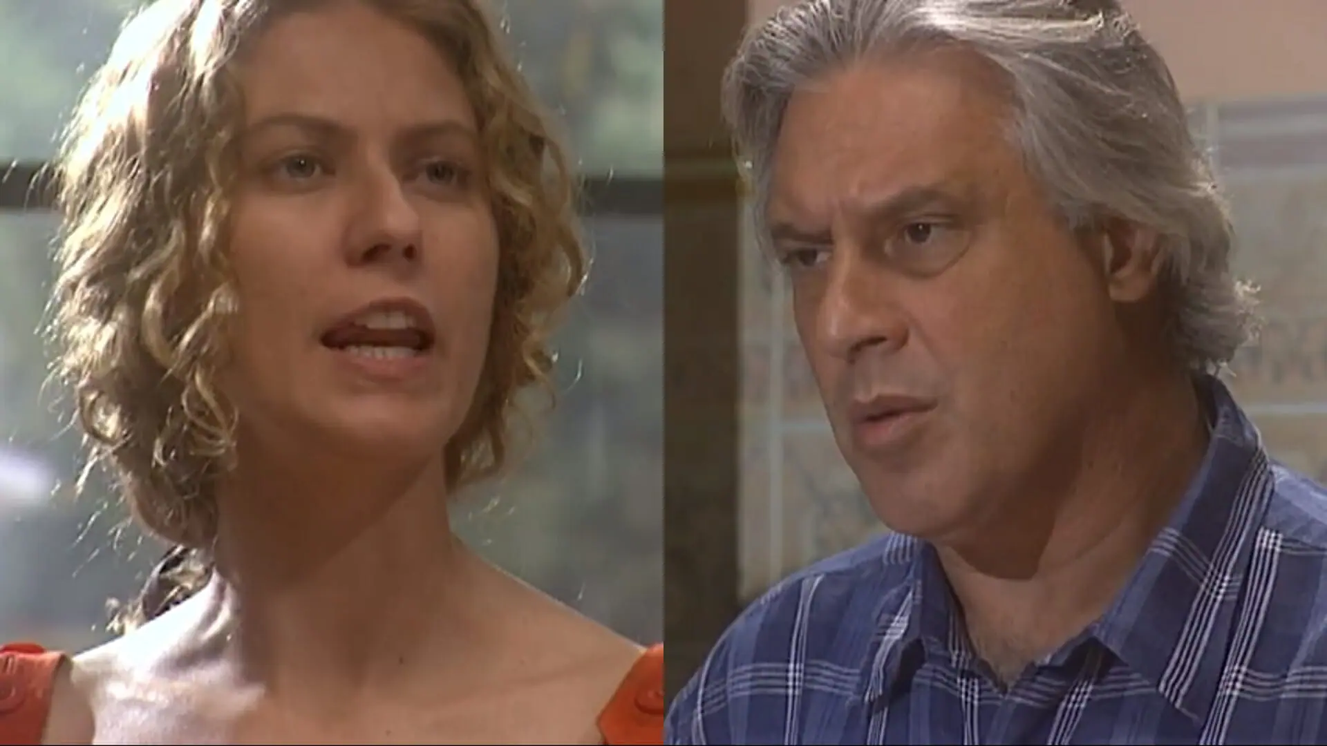 Luana (Patrícia Pillar) e Bruno (Antonio Fagundes) de O Rei do Gado