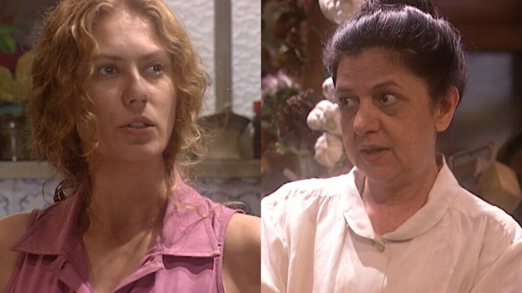 Luana (Patrícia Pillar) e Judite (Walderez de Barros) de O Rei do Gado