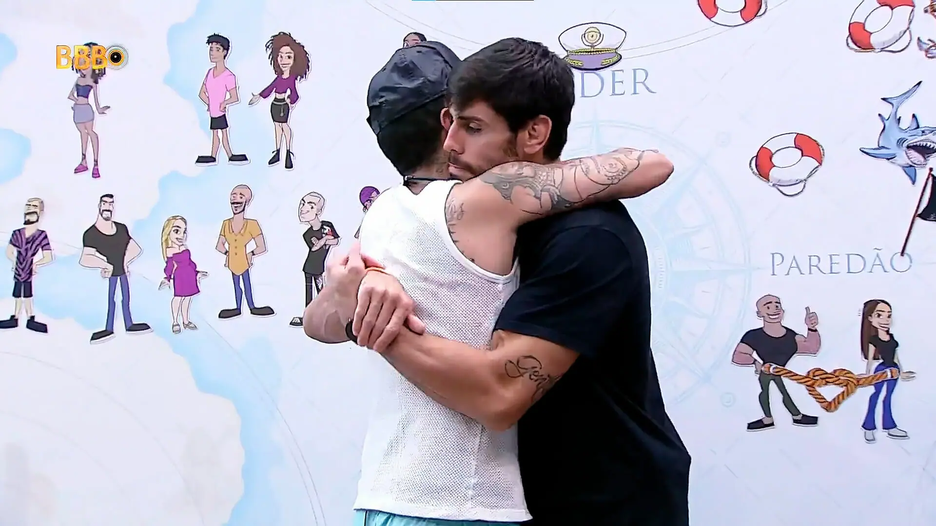 MC Guimê e Sapato se abraçam após DR no BBB 23