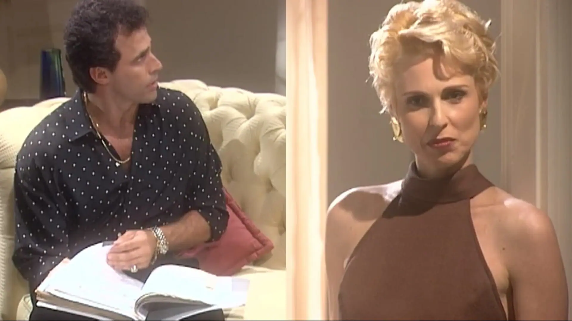 Ralf (Oscar Magrini) e Léia (Silvia Pfeifer) de O Rei do Gado