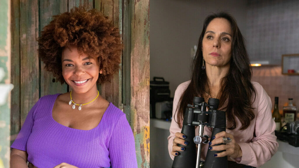 Tininha (Camila Rocha) e Pilar (Cláudia Mauro) em Travessia