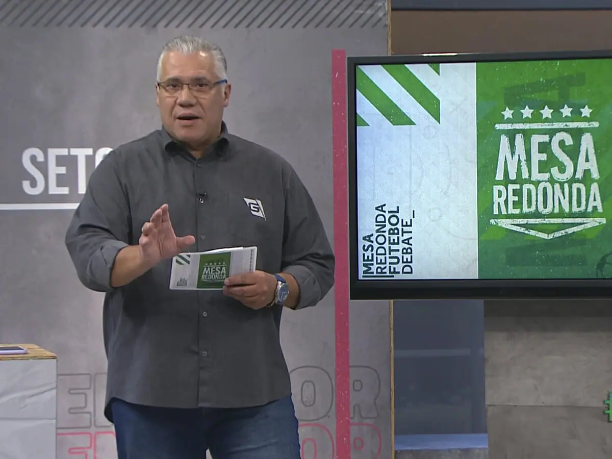 Osmar Garraffa em estreia como apresentador do Mesa Redonda