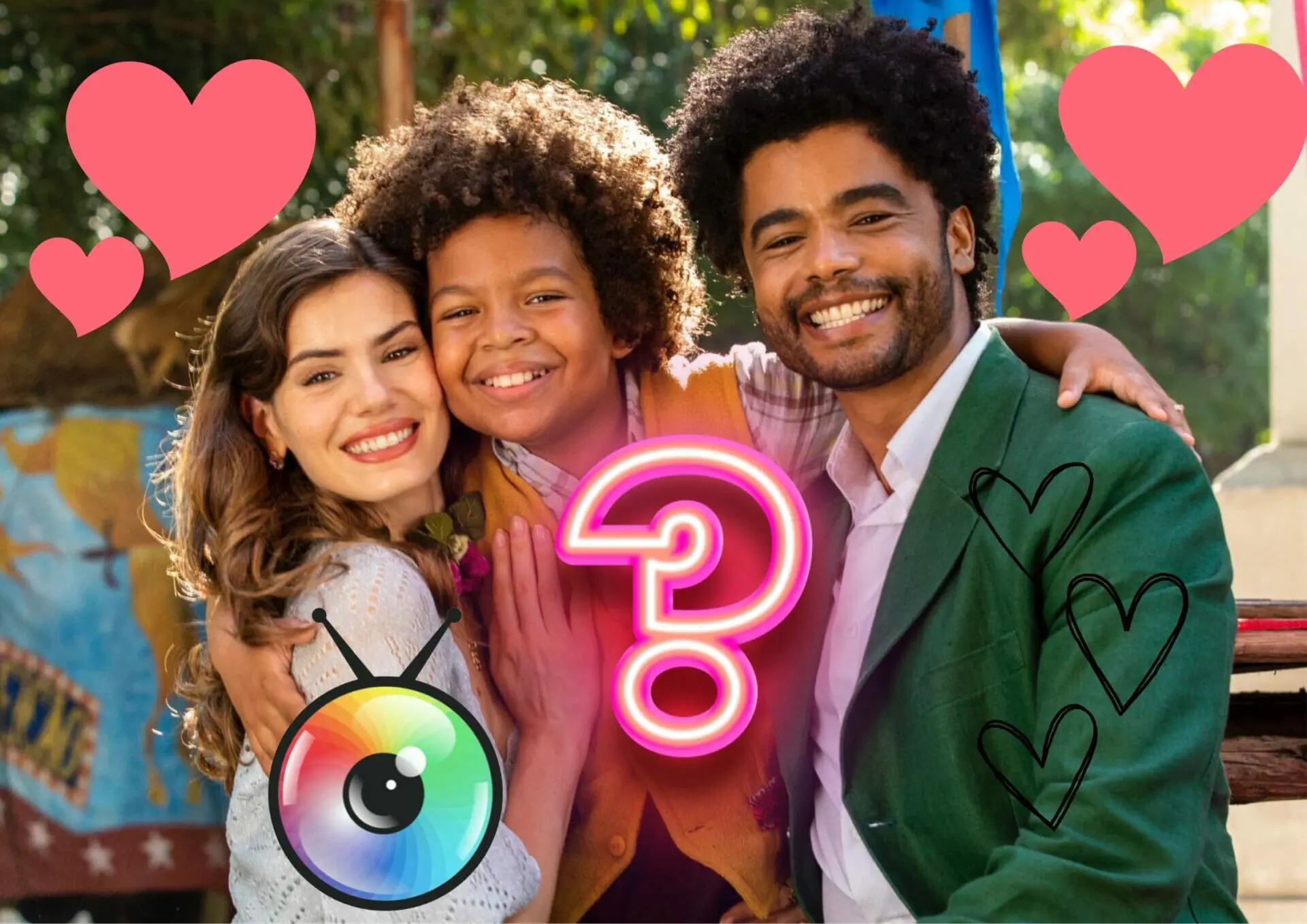 Marê (Camila Queiroz), Orlando (Diogo Almeida) e Marcelino (Levi Asaf) em Amor Perfeito