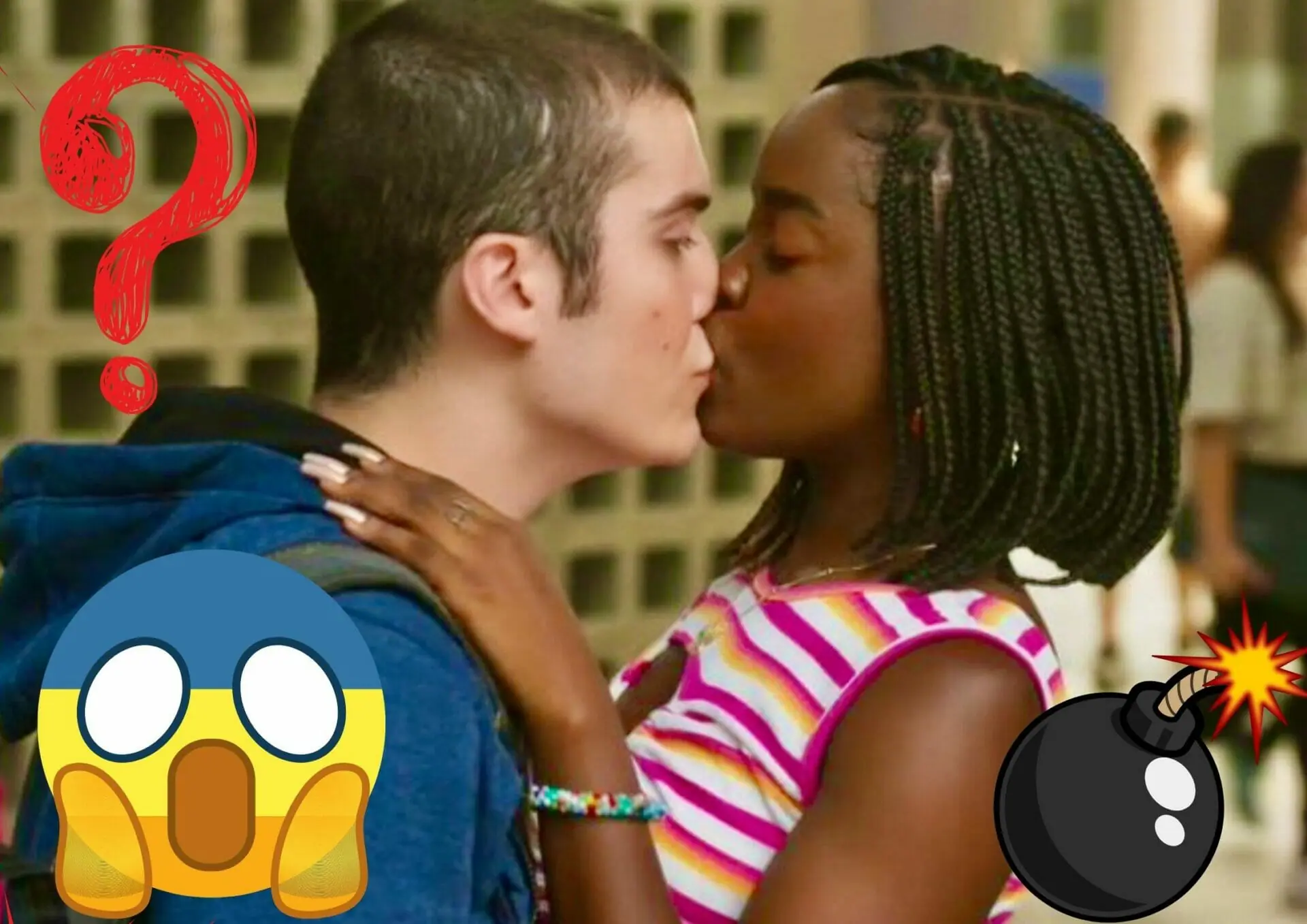 Kate (Clara Moneke) e Rafa (Caio Manhente) em Vai na Fé