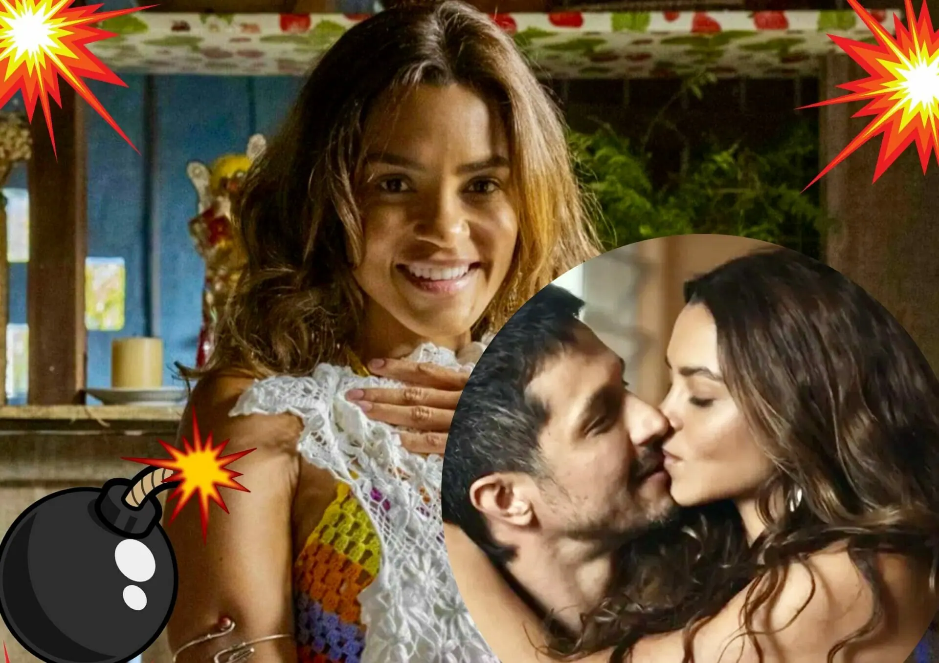 Brisa (Lucy Alves) e Oto (Rômulo Estrela) em Travessia