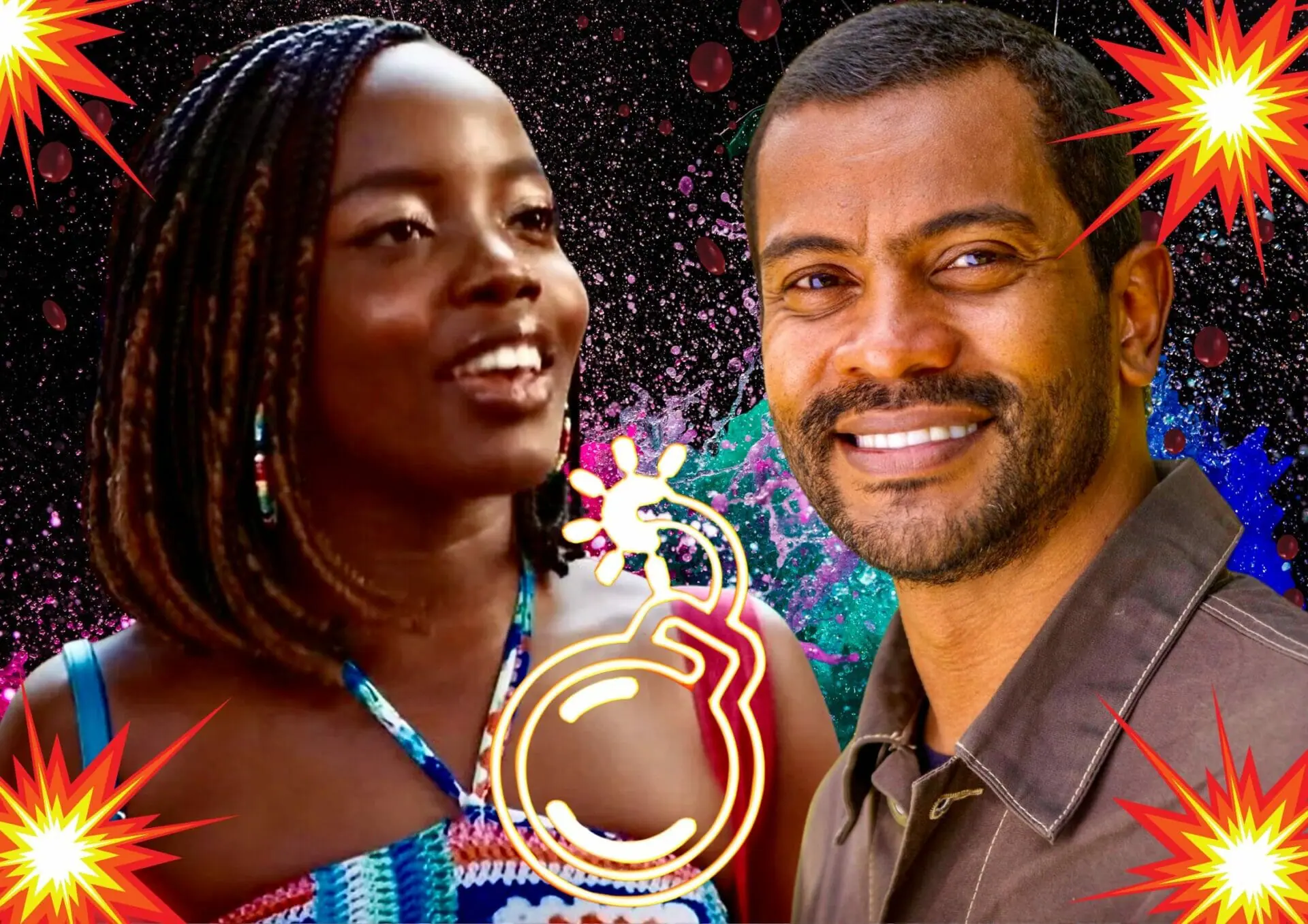 Kate (Clara Moneke) e Ben (Samuel de Assis) em Vai na Fé