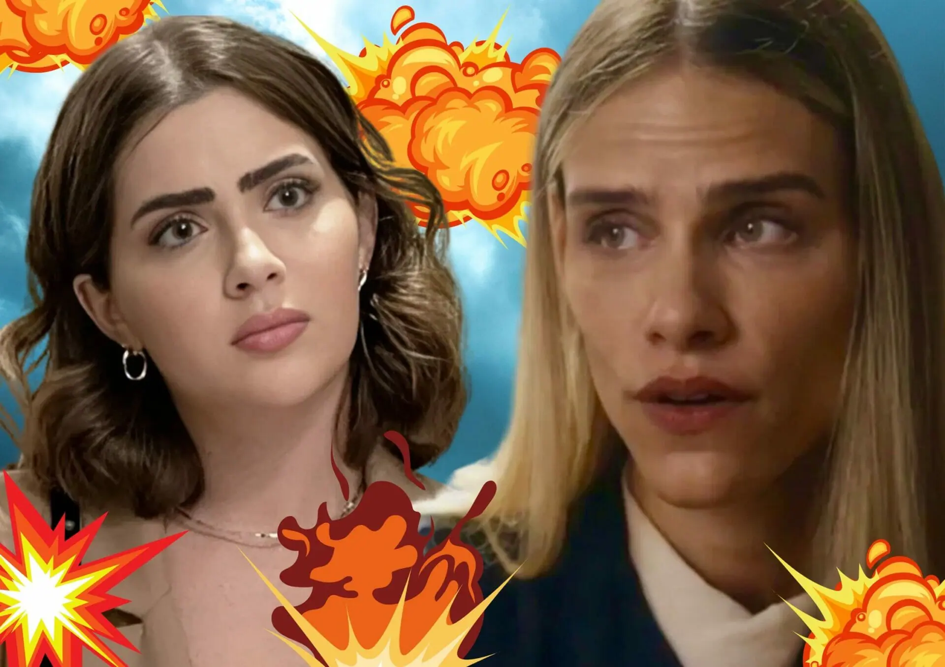 Sara (Isabelle Nassar) e Chiara (Jade Picon) em Travessia