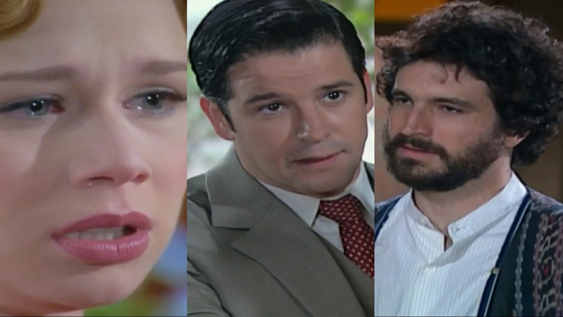 Ana Francisca (Mariana Ximenes), Danilo (Murilo Benício) e Miguel (Caco Ciocler) de Chocolate com Pimenta
