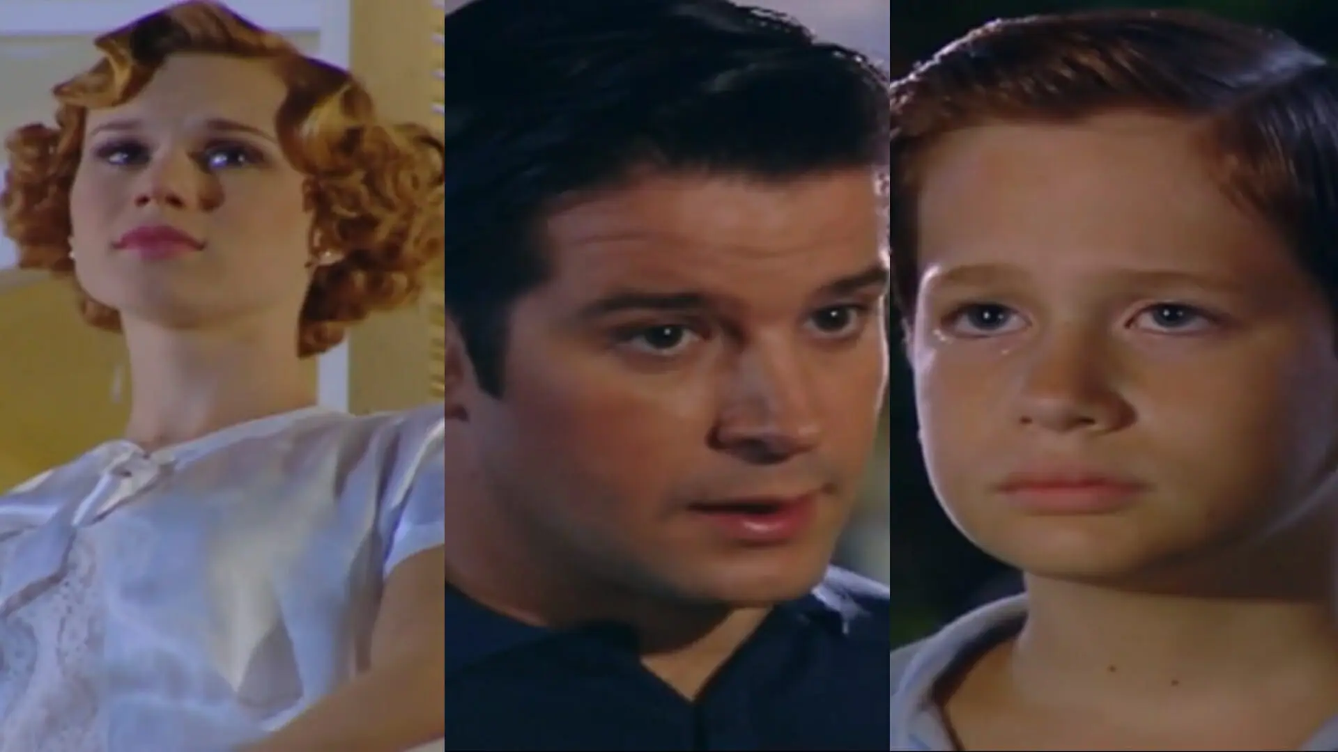 Ana Francisca (Mariana Ximenes), Danilo (Murilo Benício) e Tonico (Guilherme Vieira) de Chocolate com Pimenta