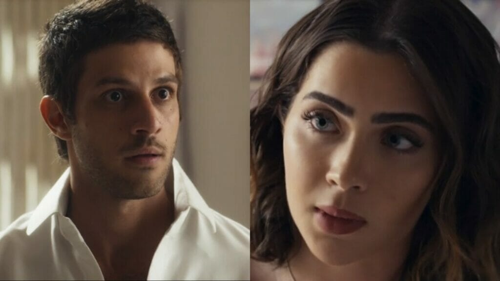 Ari (Chay Suede) e Chiara (Jade Picon) de Travessia