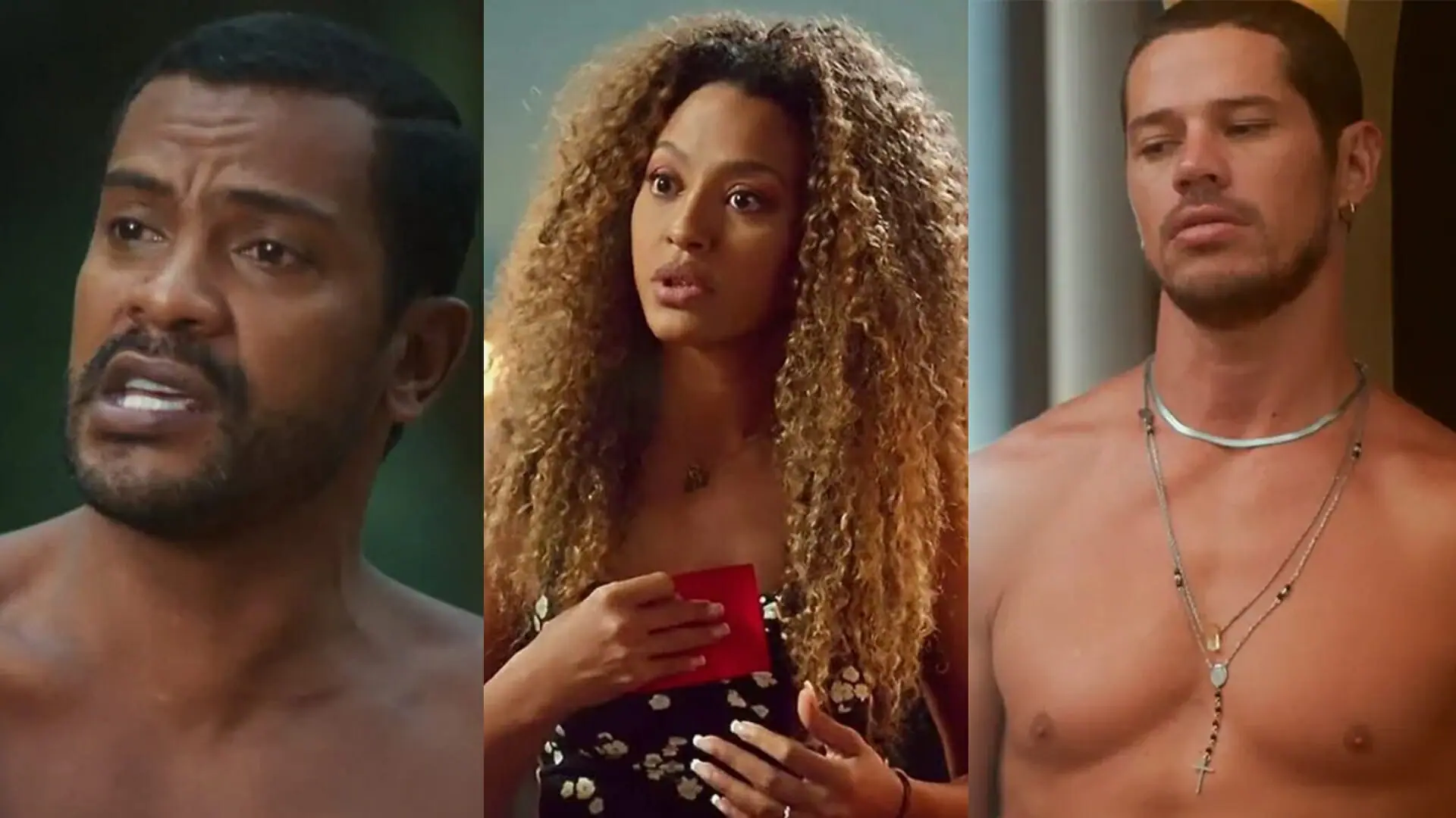 Ben (Samuel de Assis), Sol (Sheron Menezzes) e Lui (José Loreto) de Vai na Fé