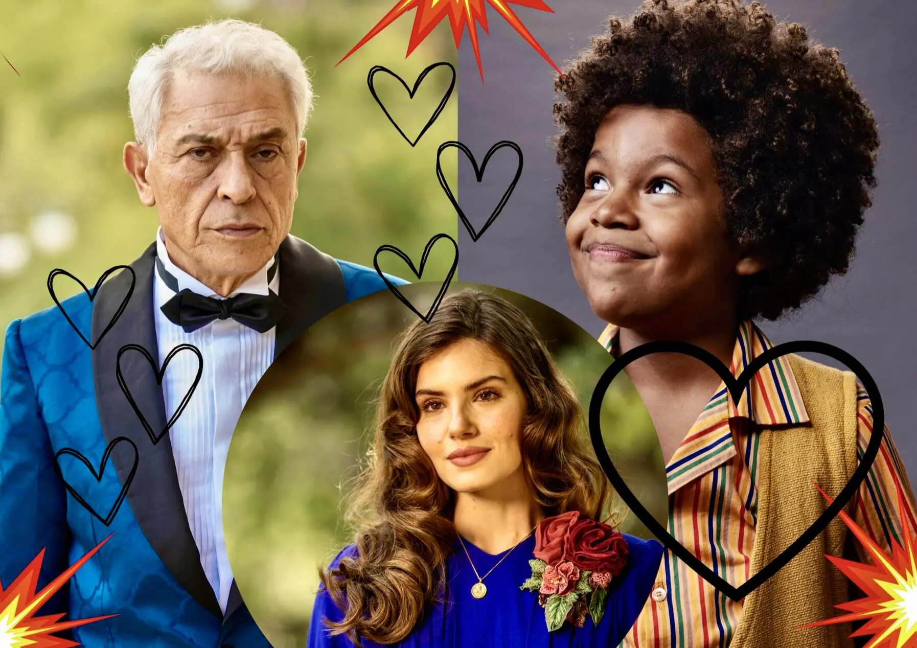 Leonel (Paulo Gorgulho), Marcelino (Levi Asaf) e Marê (Camila Queiroz) em Amor Perfeito