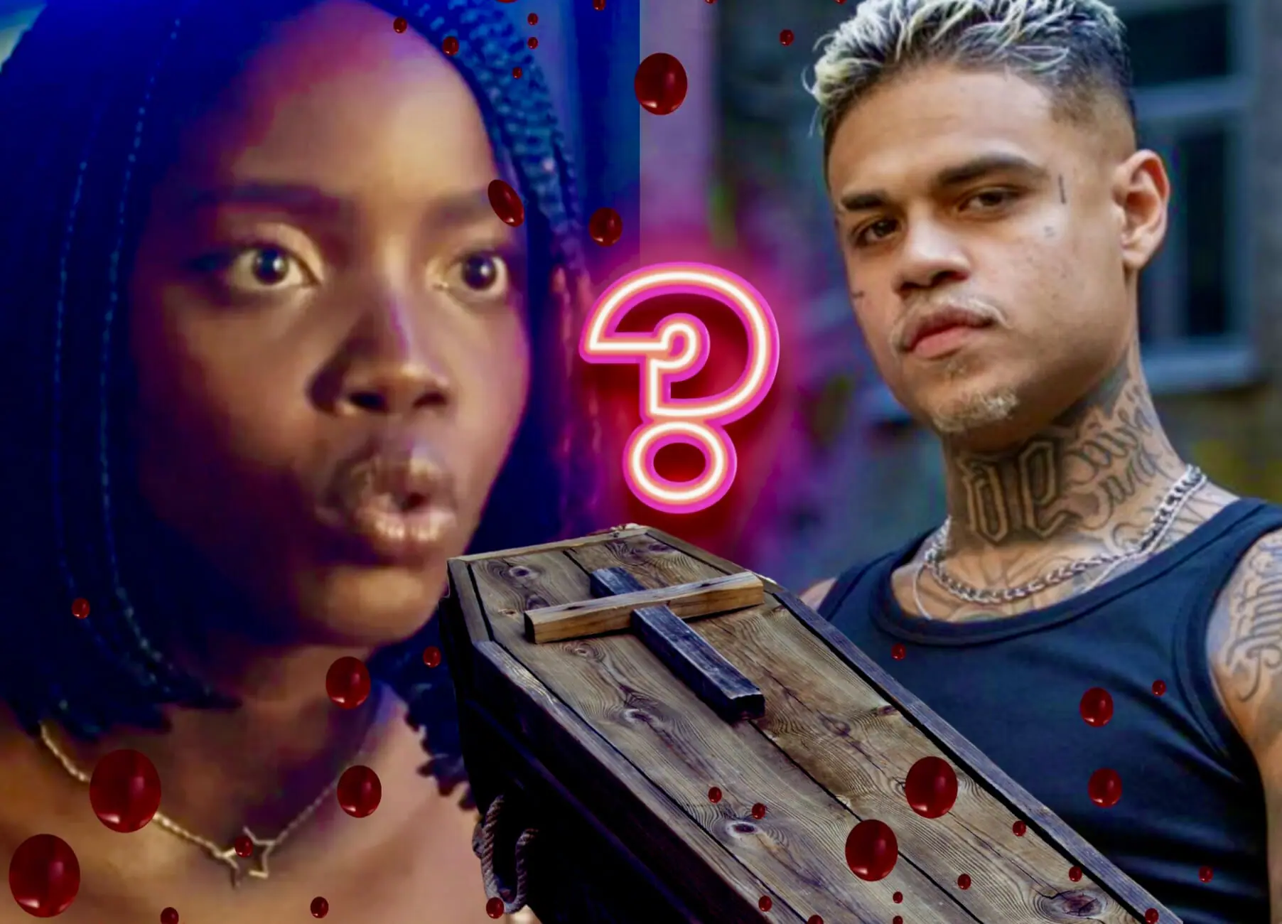 Kate (Clara Moneke) e Hugo (MC Cabelinho) em Vai na Fé
