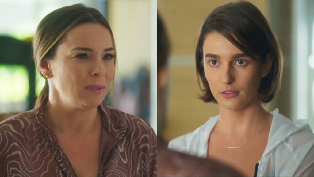 Clara (Regiane Alves) e Helena (Priscila Sztejnman) de Vai na Fé