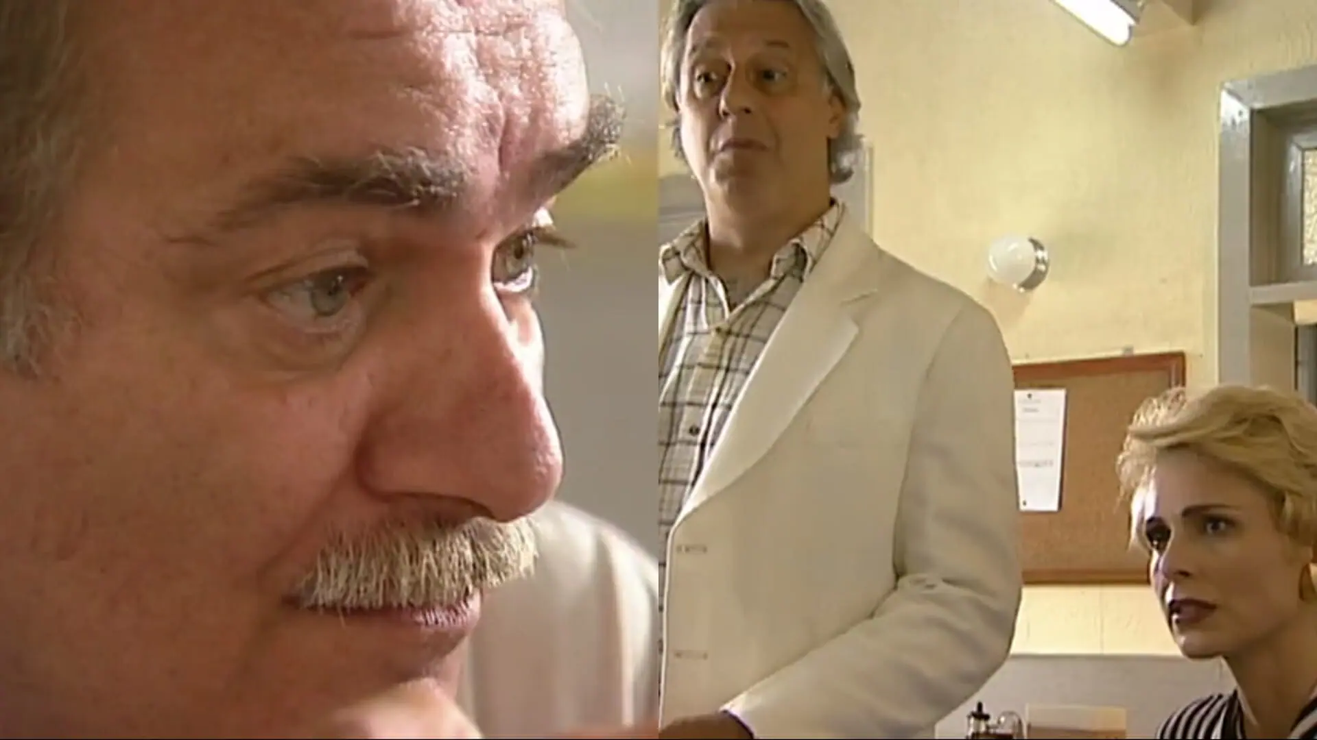 Delegado, Bruno (Antonio Fagundes) e Léia (Silvia Pfeifer) de O Rei do Gado