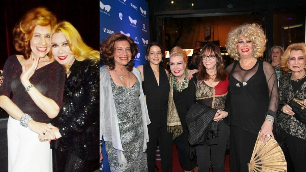 Divina Valeria, Rogéria, Jane di Castro e Camille K cercam a diretora Leandra Leal e Gloria Perez