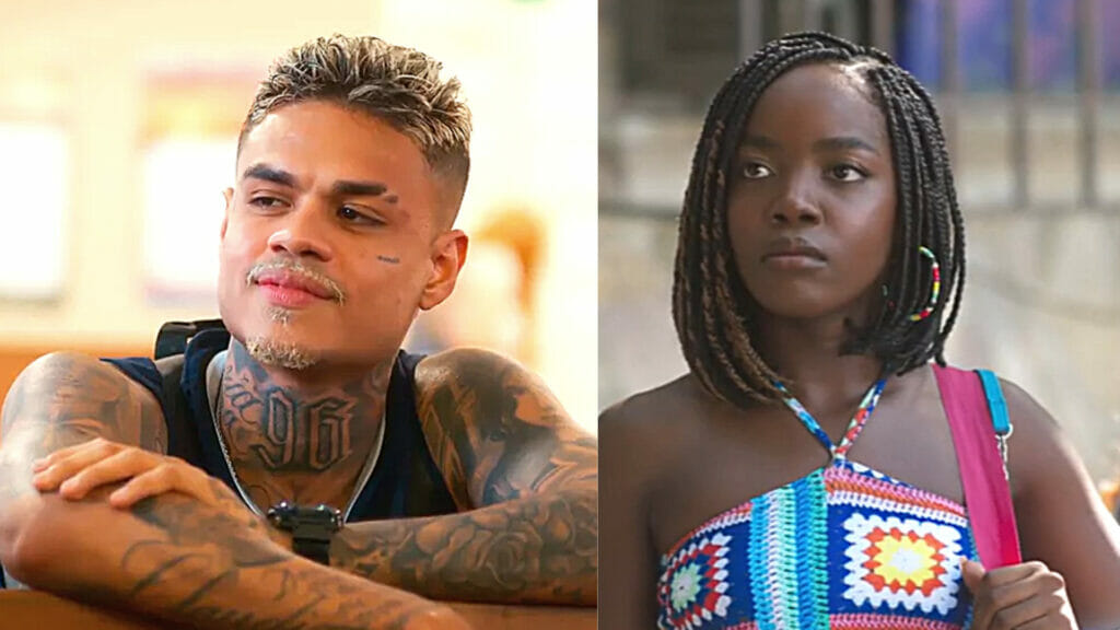 Hugo (MC Cabelinho) e Kate (Clara Moneke) em Vai na Fé