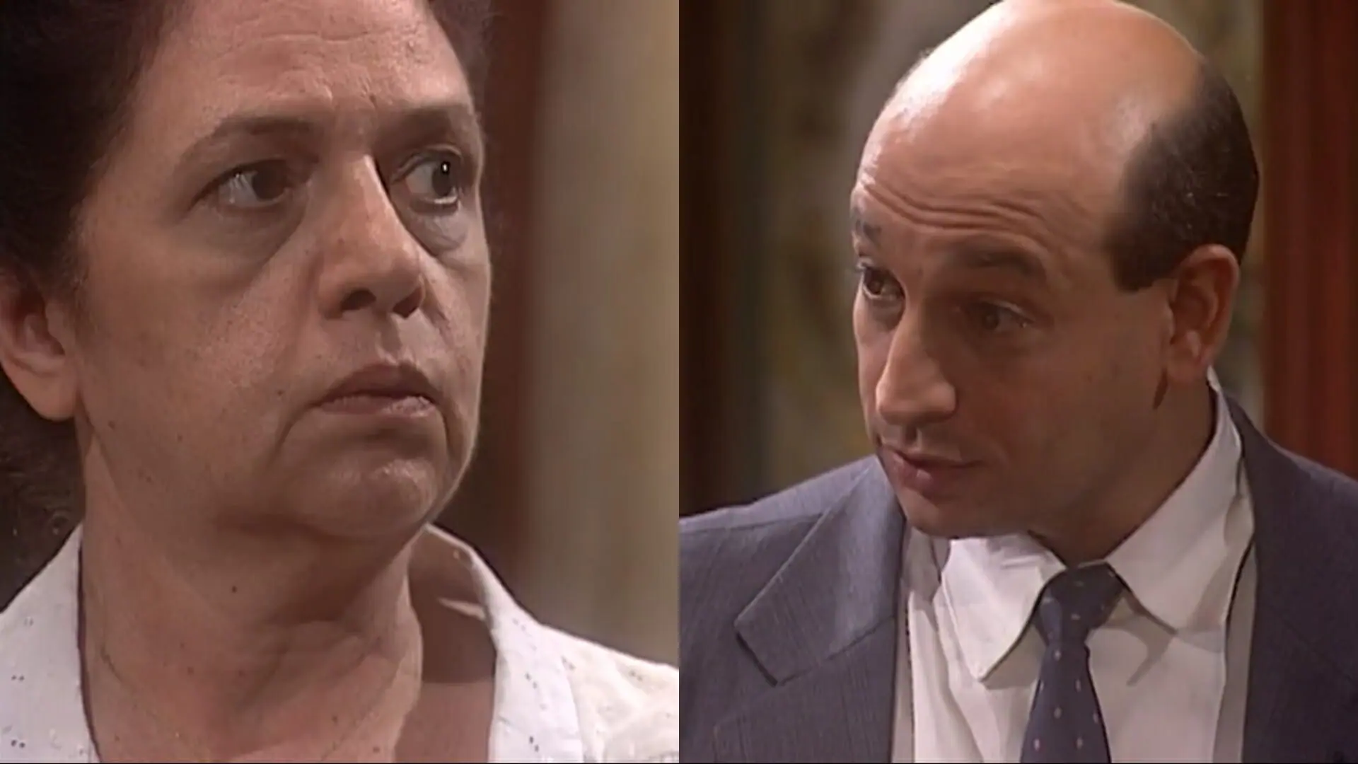 Judite (Walderez de Barros) e Valdir (Tadeu di Pietro) de O Rei do Gado