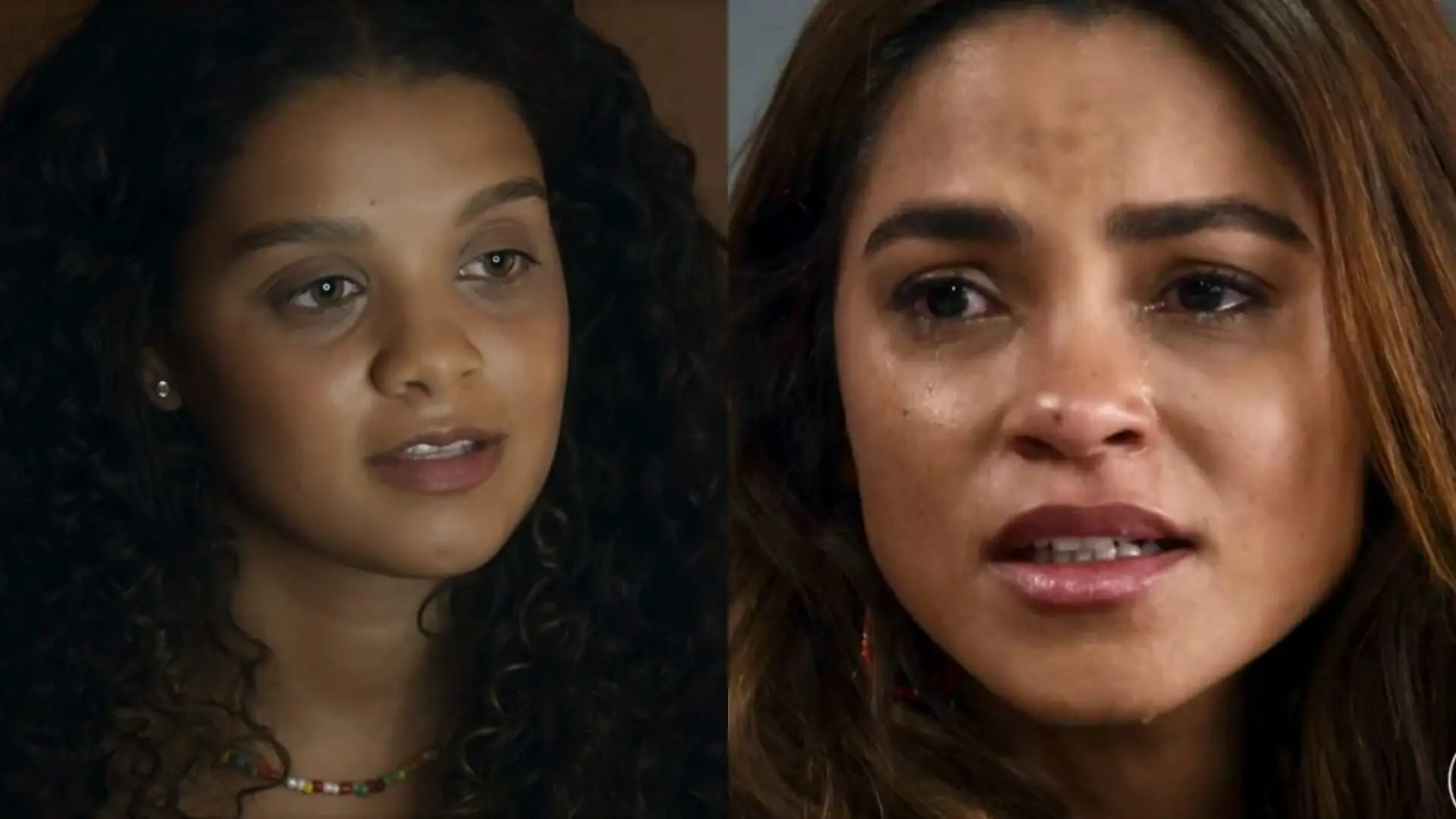 Karina (Danielle Olímpia) e Brisa (Lucy Alves) de Travessia