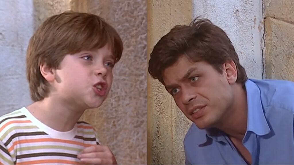 Lipe (Pedro Malta) e Edu (Fábio Assunção) de Coração de Estudante