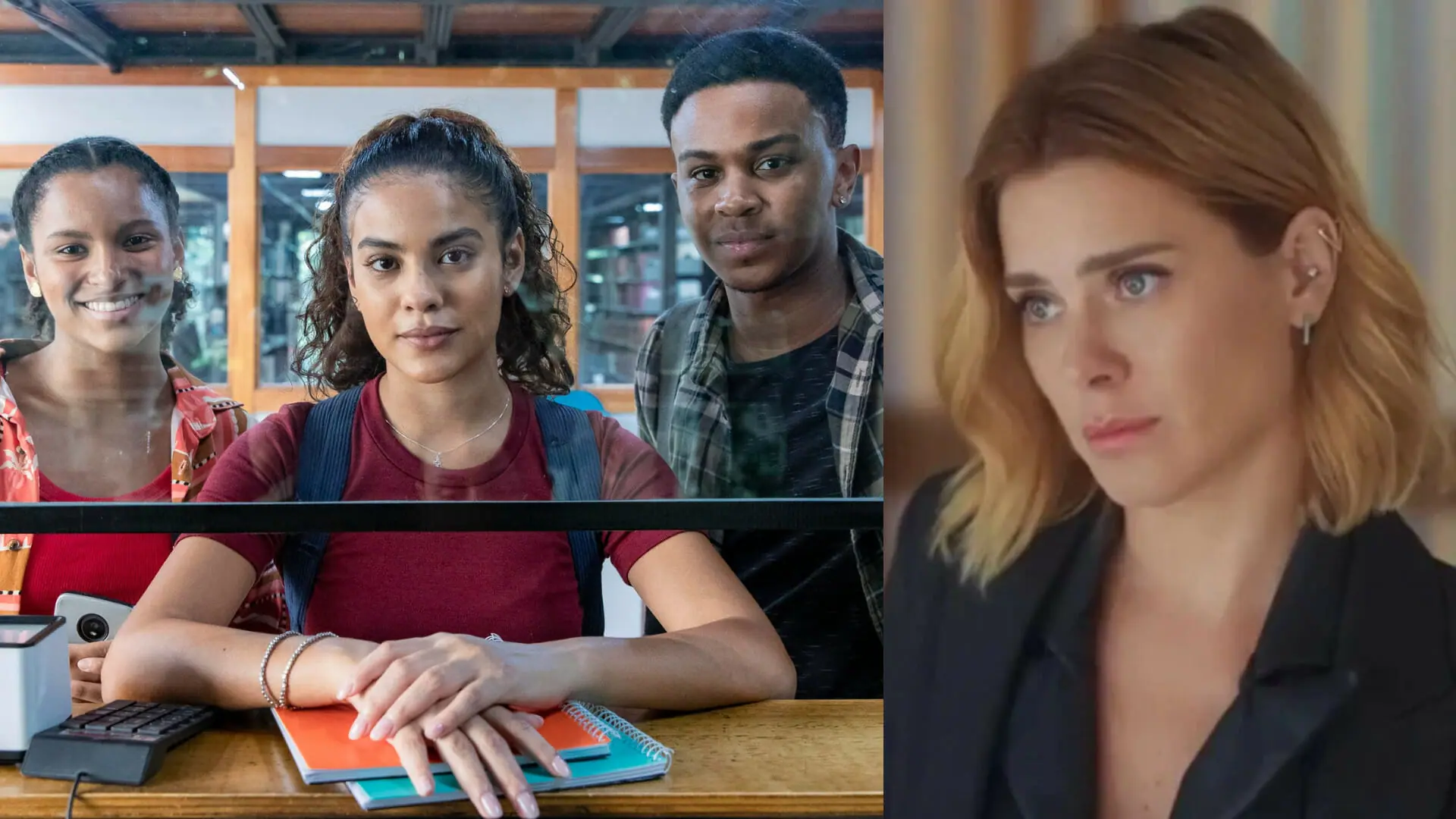 Lumiar (Carolina Dieckmann) e seus alunos em Vai na Fé