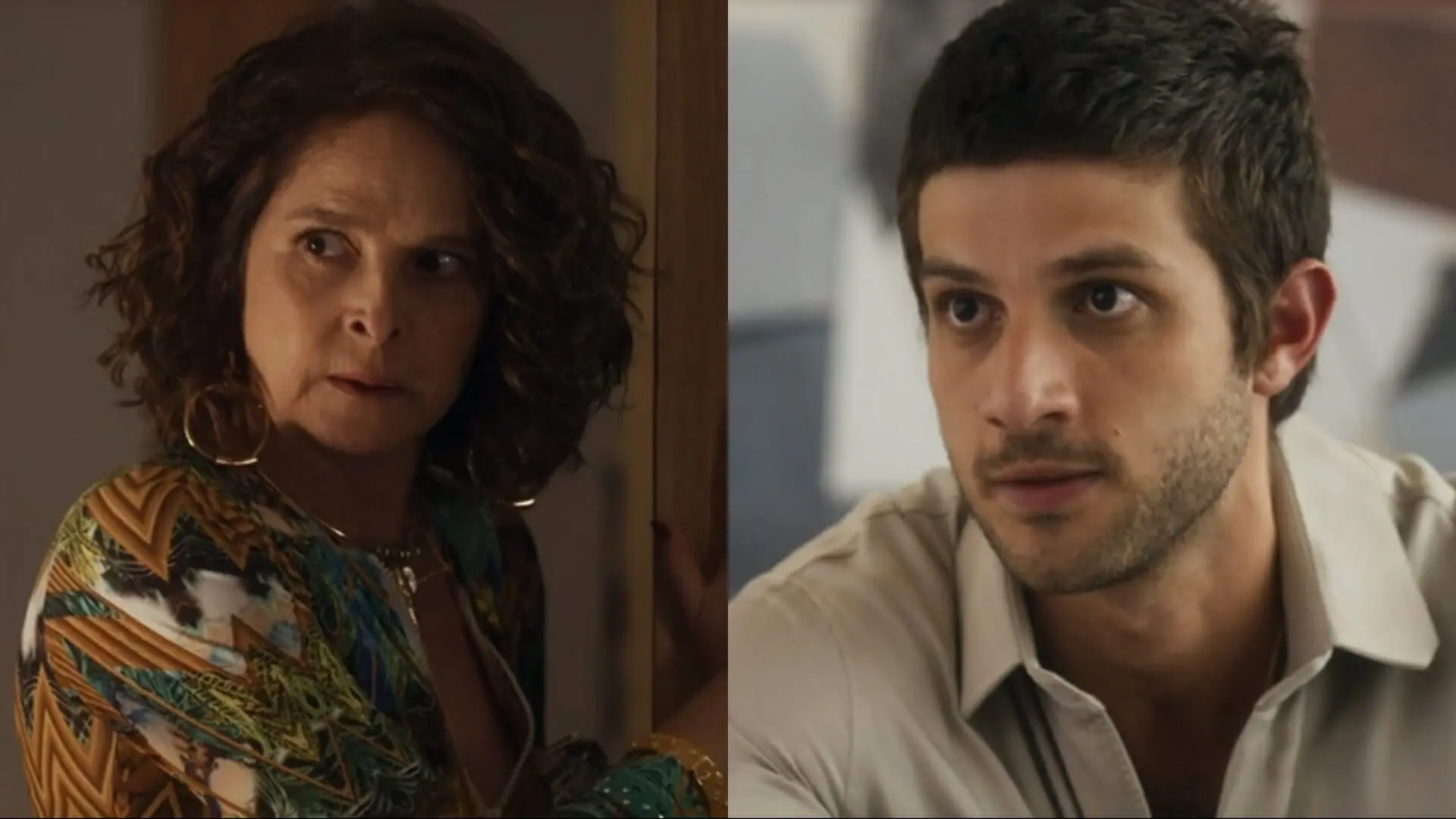 Nubia (Drica Moraes) e Ari (Chay Suede) de Travessia