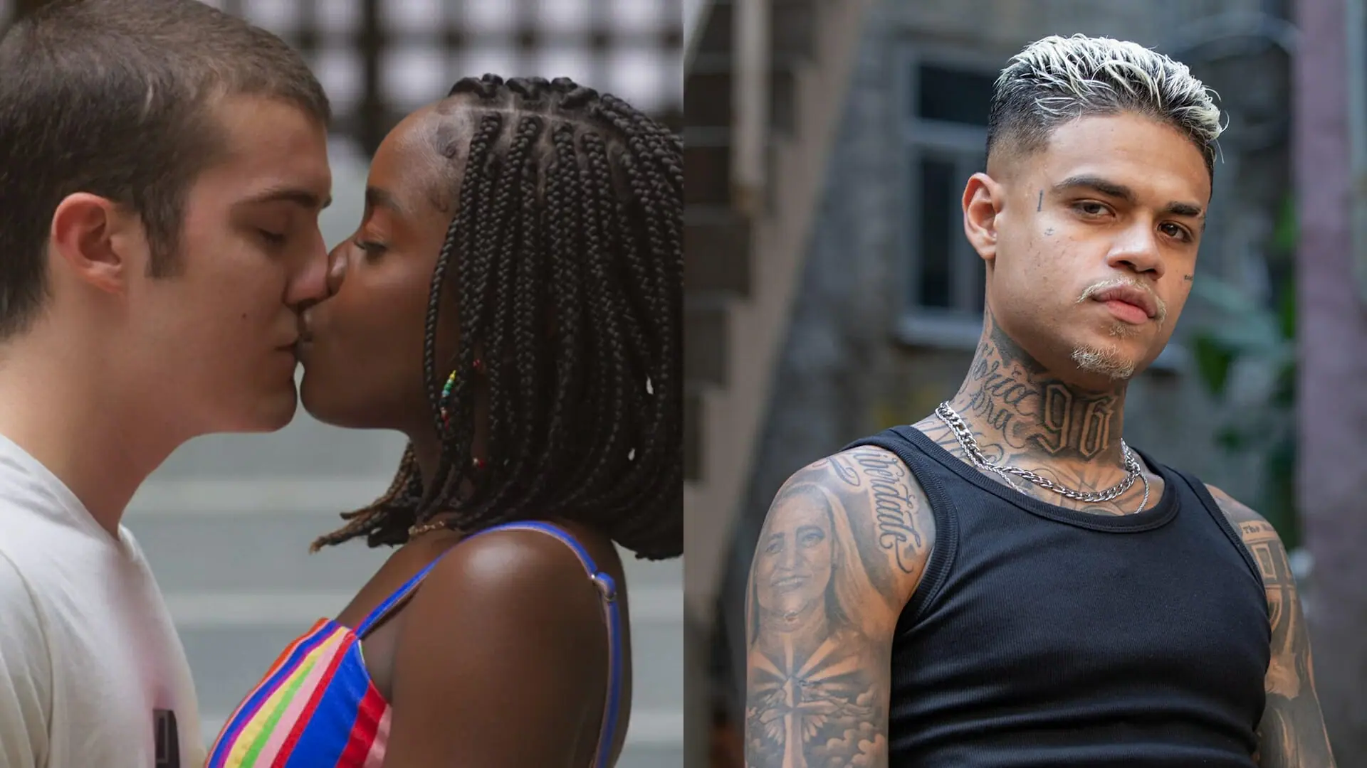 Rafa (Caio Manhente), Kate (Clara Moneke) e Hugo (MC Cabelinho) de Vai na Fé