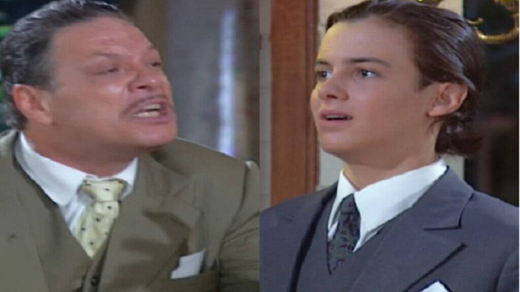 Terêncio (Ernani Moraes) e Bernardo (Kayky Brito) de Chocolate com Pimenta