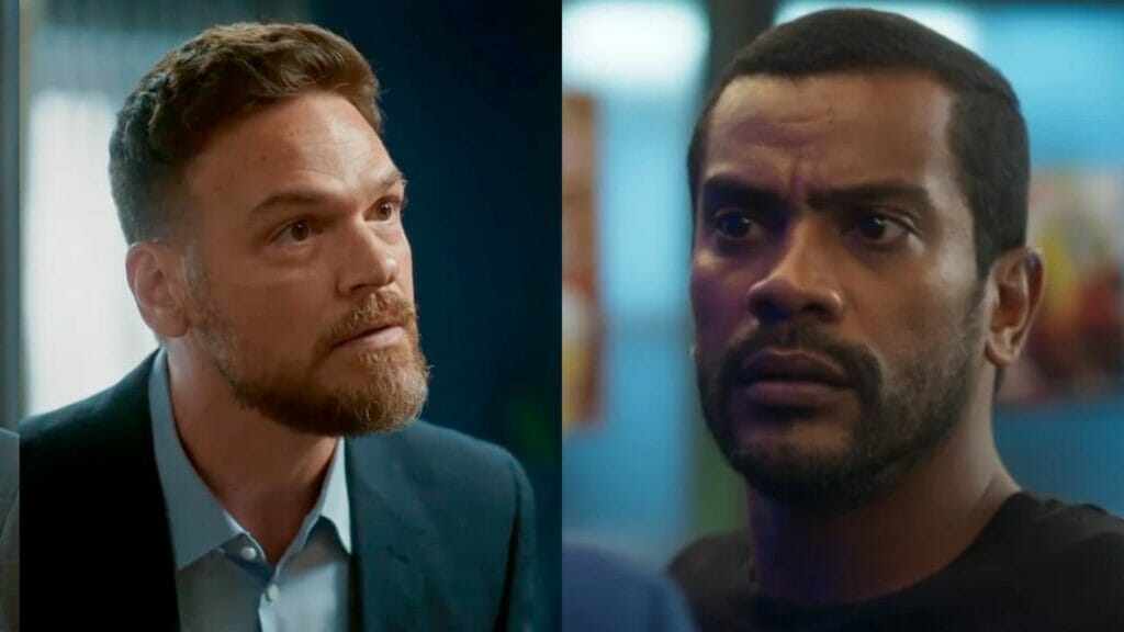 Theo (Emílio Dantas) e Ben (Samuel de Assis) de Vai na Fé