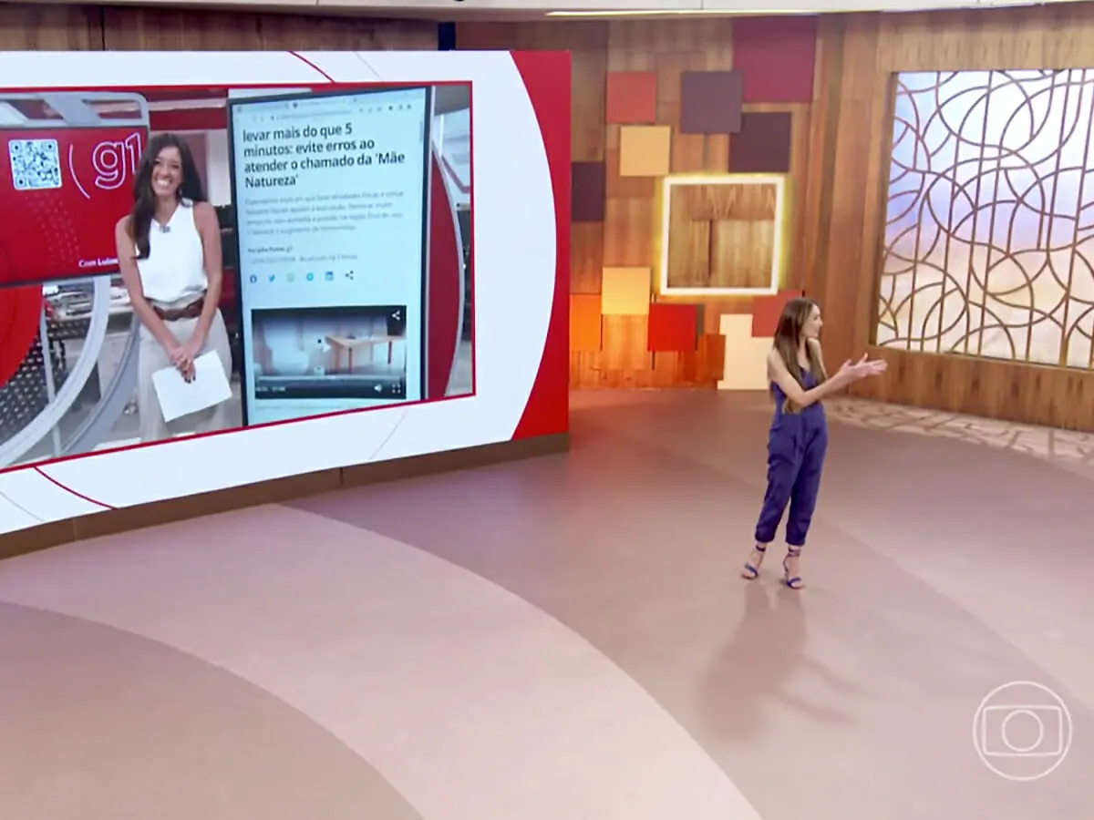 Patrícia Poeta e Luiza Tenente no Encontro