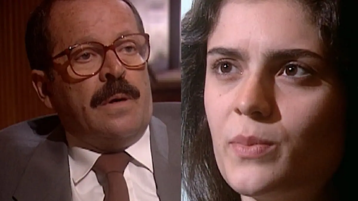 Caxias (Carlos Vereza) e Chiquita (Arieta Corrêa) de O Rei do Gado
