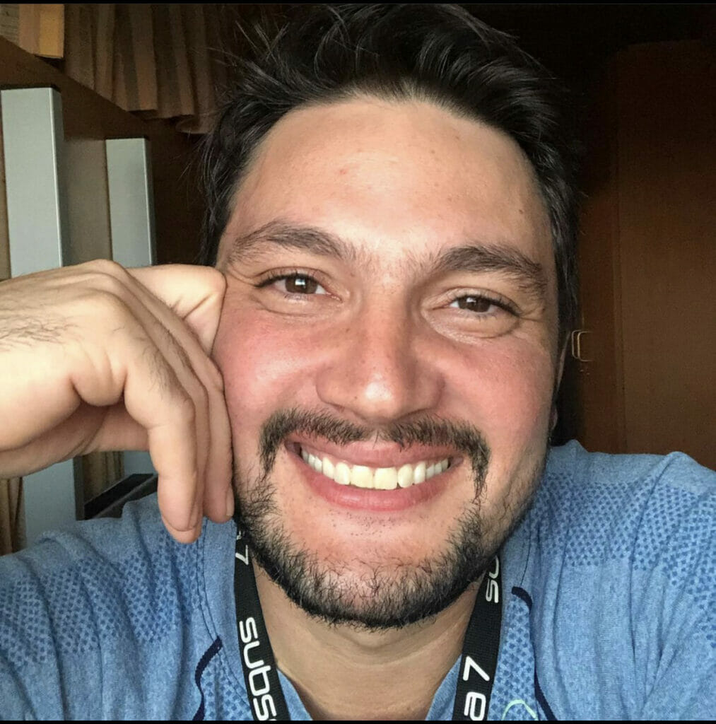 O influenciador e marítimo Leandro Verdan
