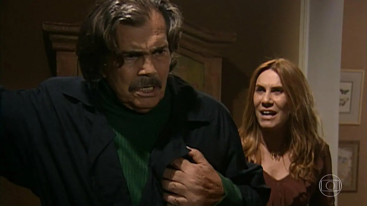 José Carlos (Tarcísio Meira) e Nazaré (Renata Sorrah) em Senhora do Destino