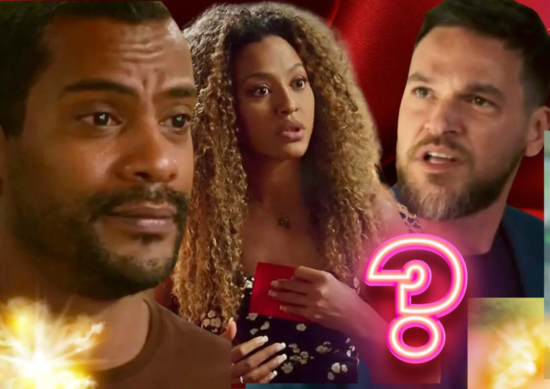 Ben (Samuel de Assis), Sol (Sheron Menezes) e Theo (Emílio Dantas) em Vai na Fé