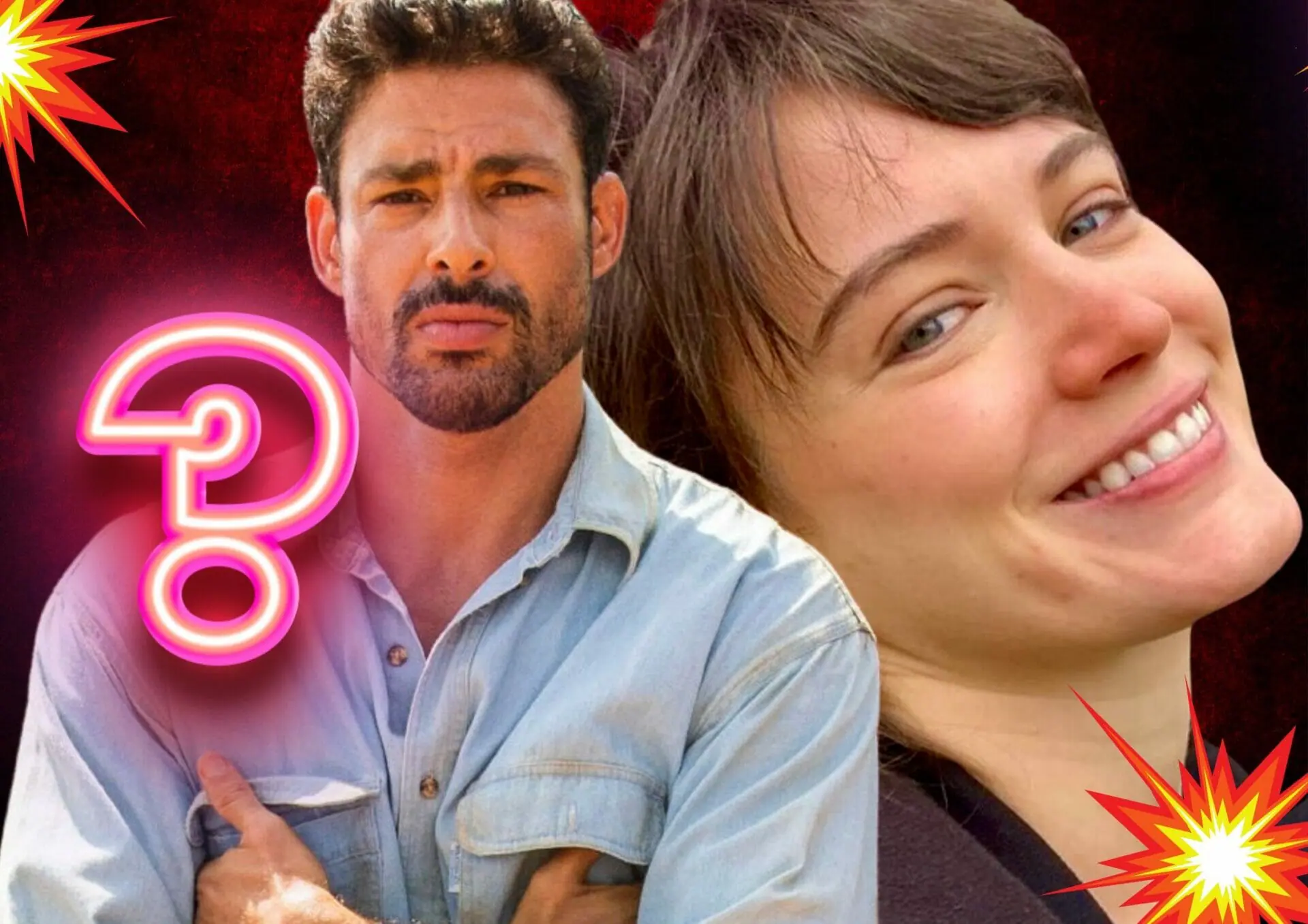 Caio (Cauã Reymond) e Agatha (Bianca Bin) em Terra e Paixão