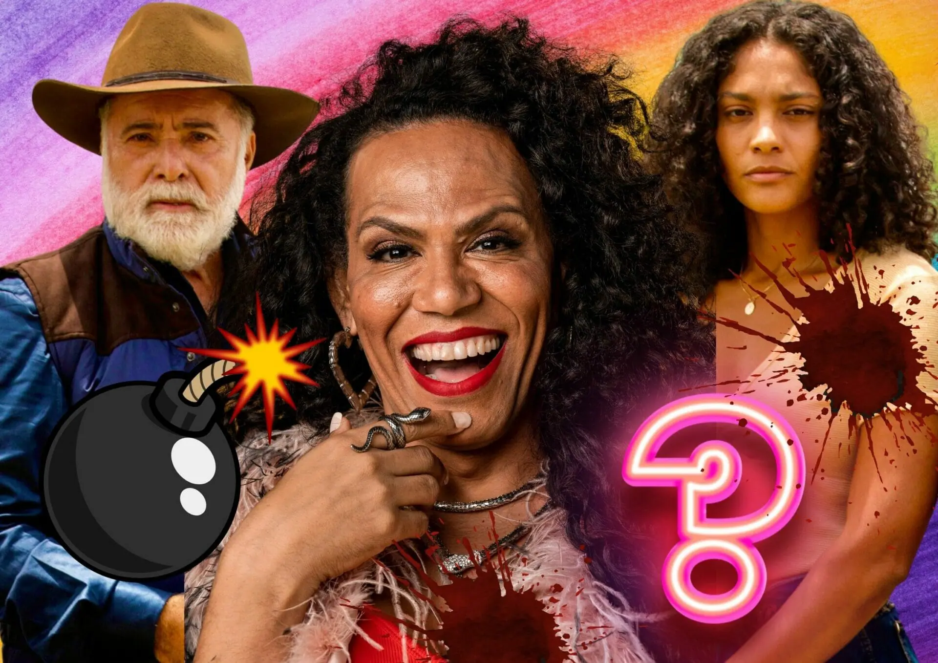 Luana (Valéria Barcellos), Antônio (Tony Ramos) e Aline (Bárbara Reis) em Terra e Paixão