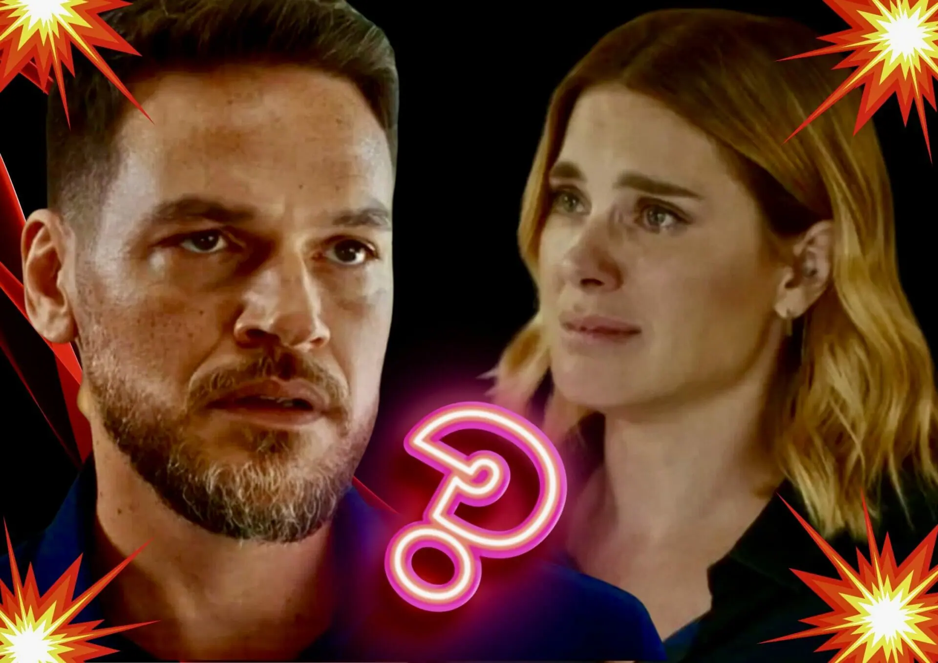 Theo (Emílio Dantas) e Lumiar (Carolina Dieckmann) em Vai na Fé