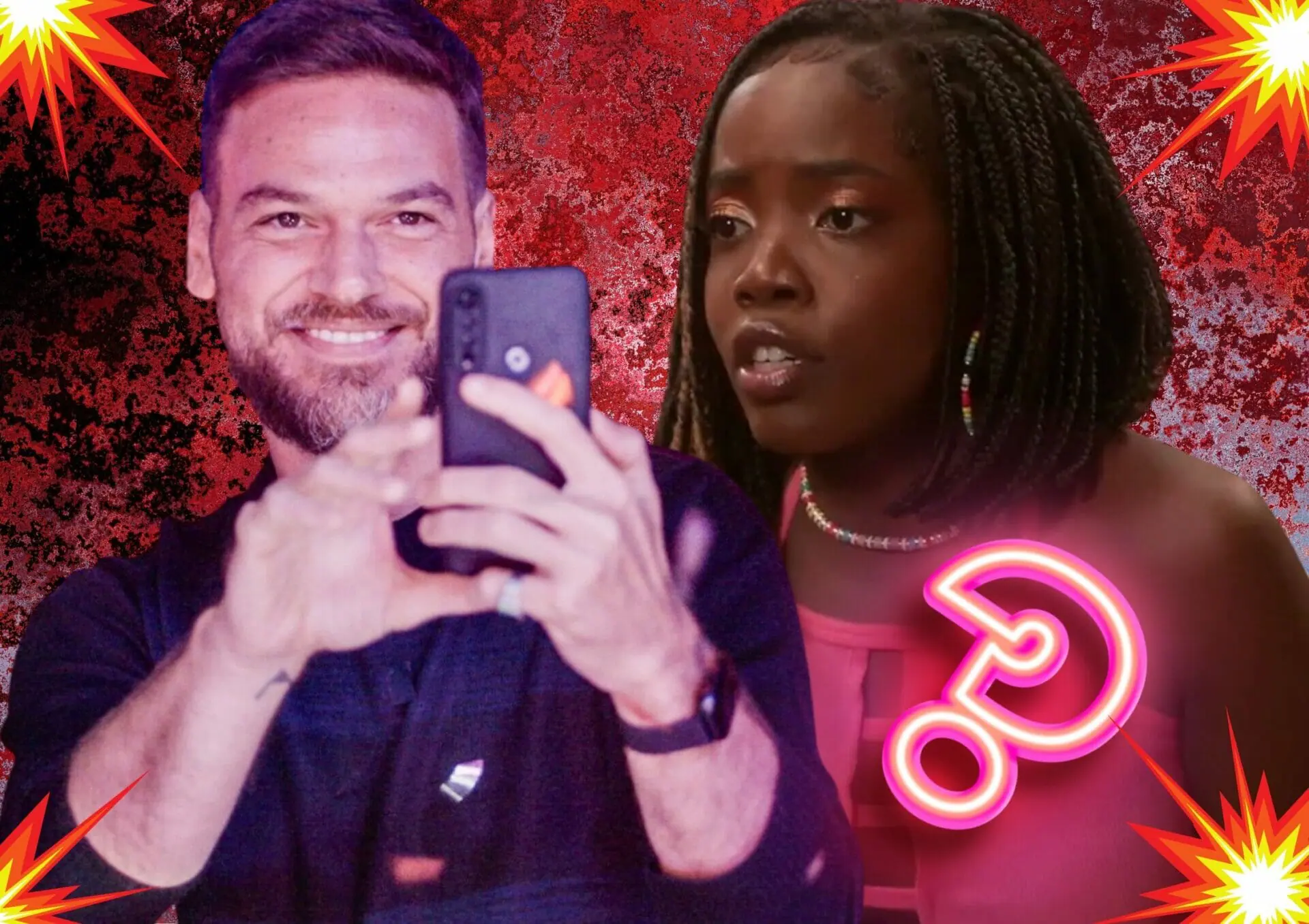 Theo (Emílio Dantas) e Kate (Clara Moneke) de Vai na Fé
