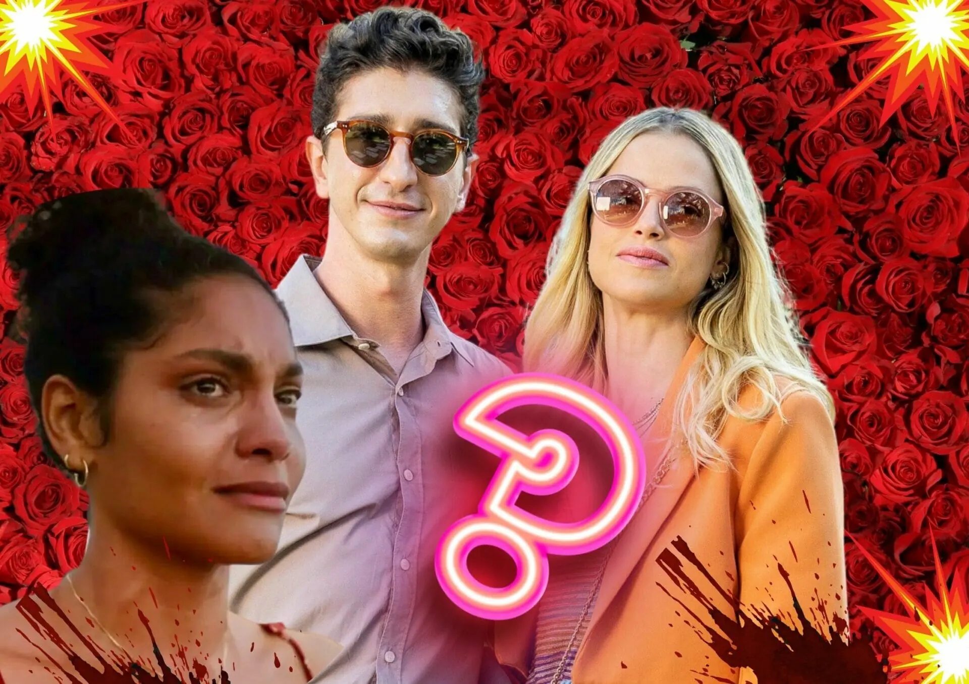 Graça (Agatha Moreira), Daniel (Johnny Massaro) e Aline (Barbara Reis) em Terra e Paixão