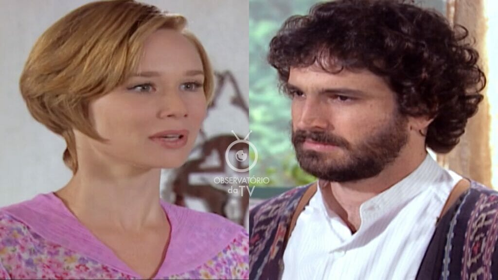 Ana Francisca (Mariana Ximenes) e Miguel (Caco Ciocler) de Chocolate com Pimenta