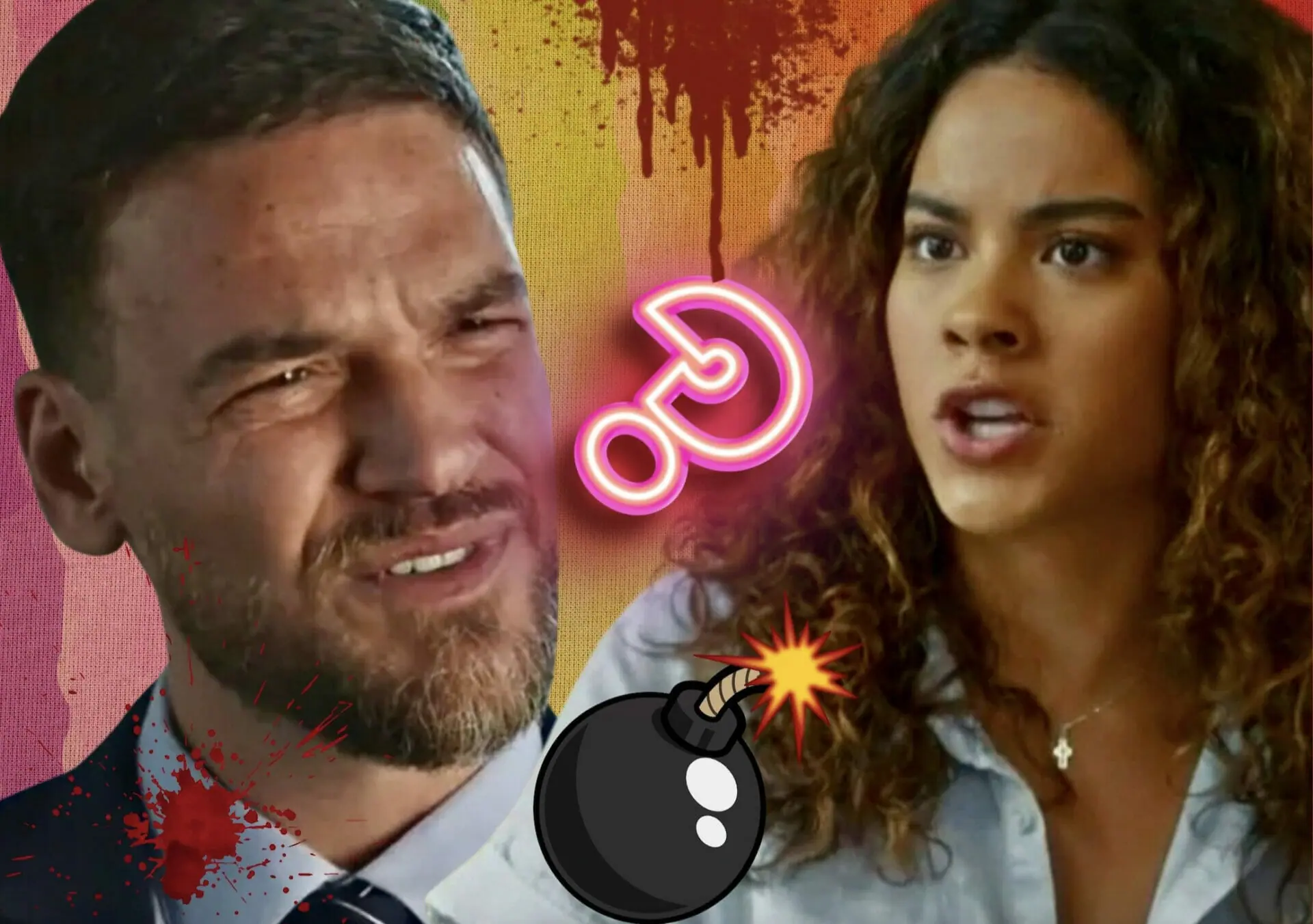 Theo (Emílio Dantas) e Jenifer (Bella Campos) em Vai na Fé